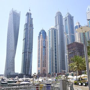 dubai marina towers during the day