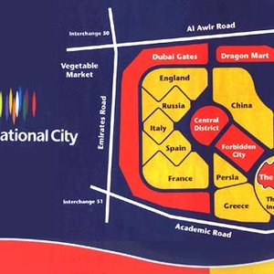 dubai international city map