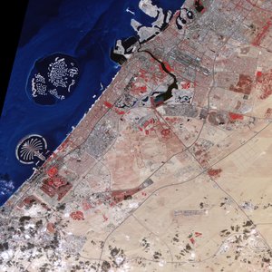 dubai land satellite view