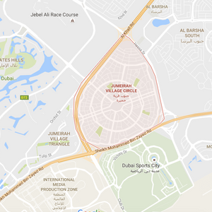 jumeirah village circle location map