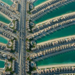palm jumeirah core from above