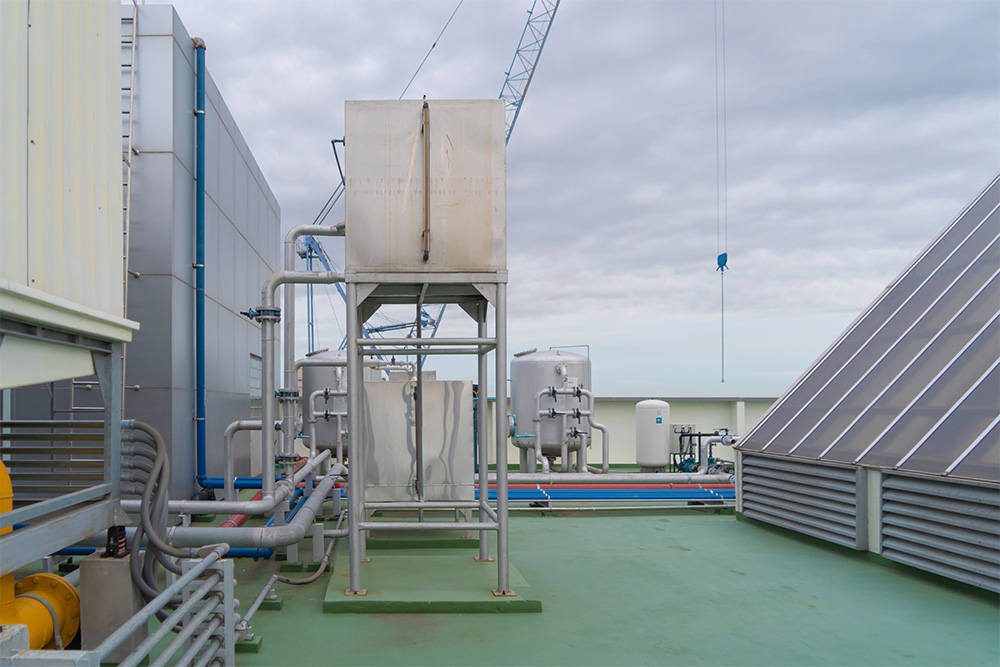 District cooling plant in the building