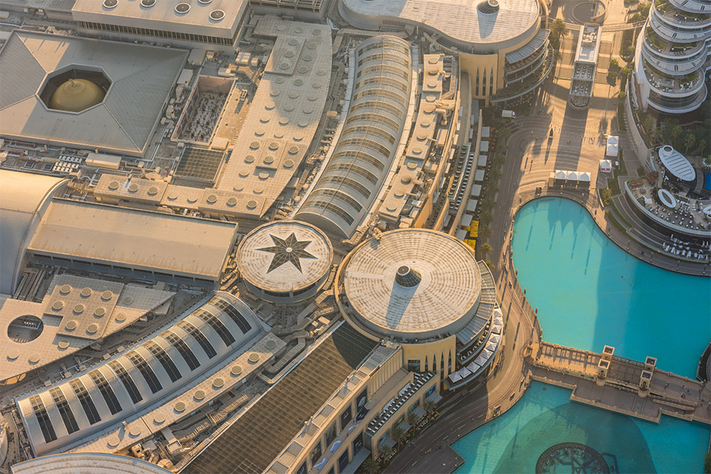 Top view of Dubai Mall 