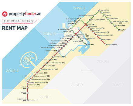 The Dubai Metro rent map: The cost of renting a 1BR near a Metro ...