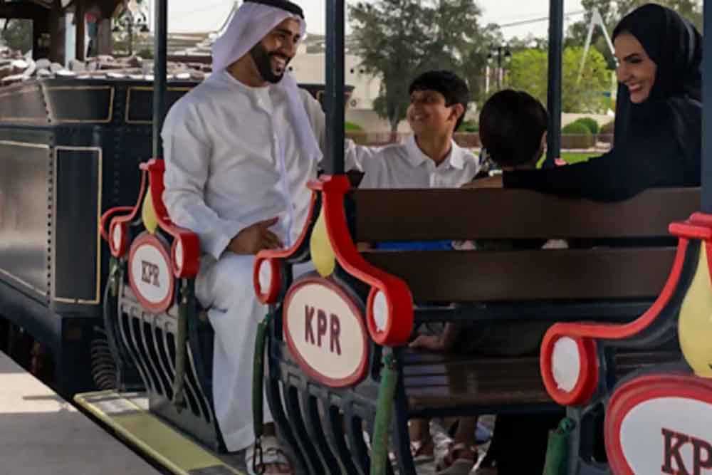 riding the train at khalifa park