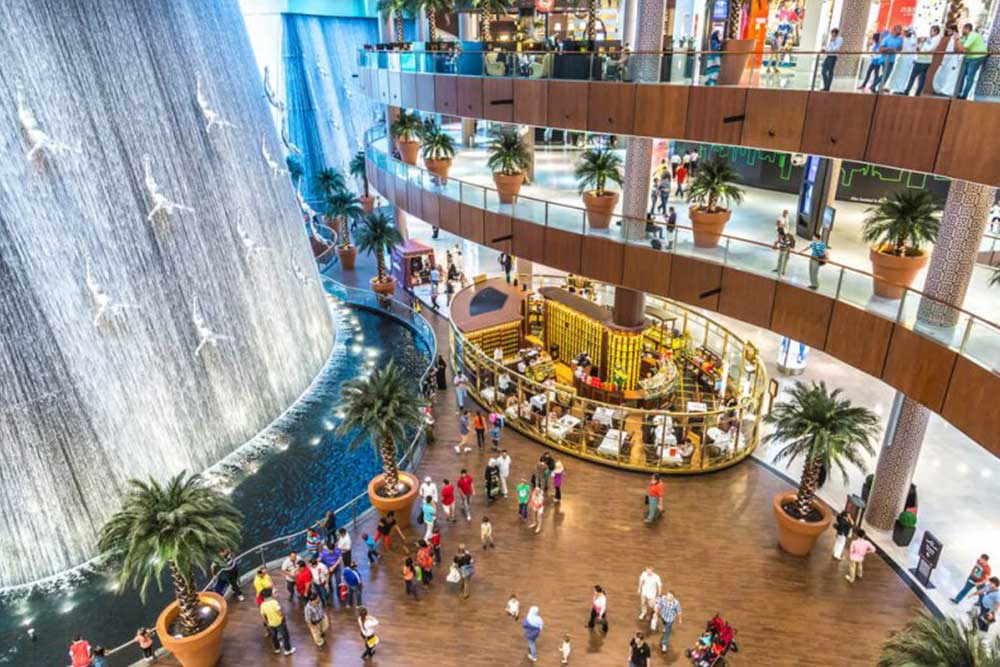 Image of a mall with people