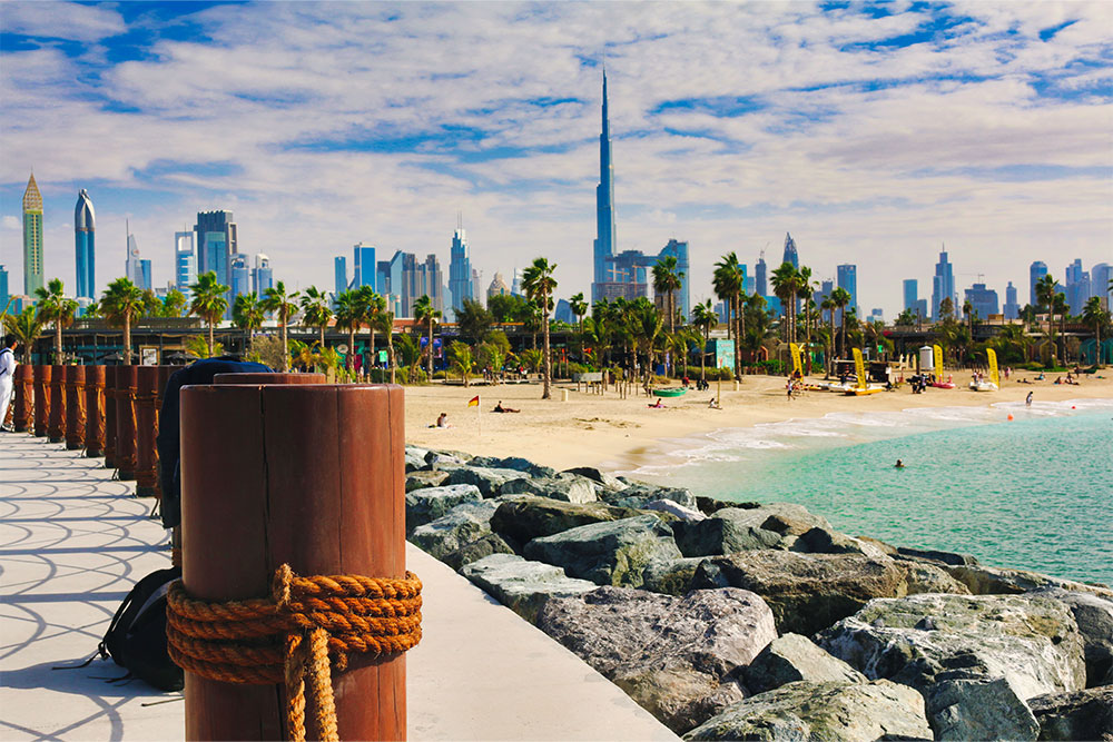 La Mer beach in the United Arab Emirates