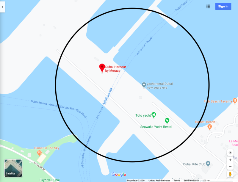 Dubai Harbour Location