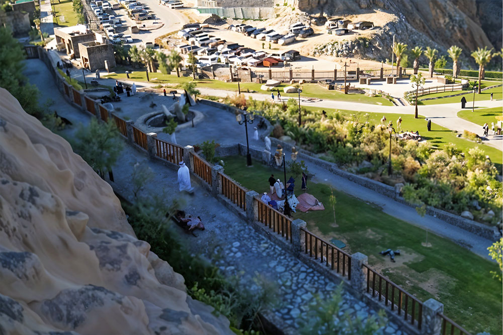 climb the mountain walkway to the viewing platform