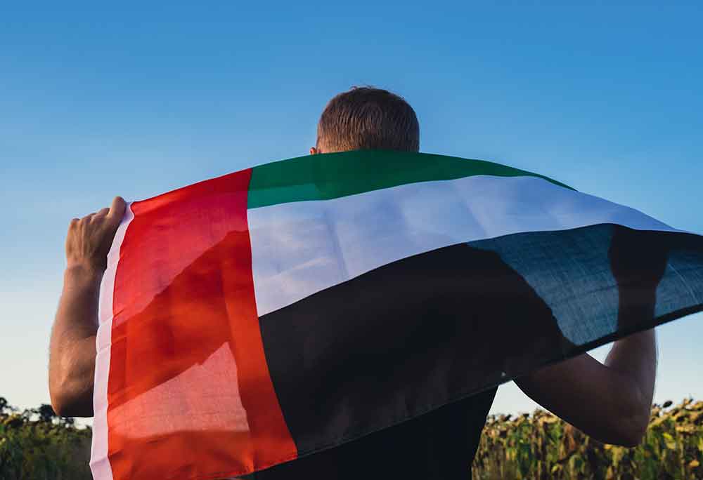 UAE national flag bearer