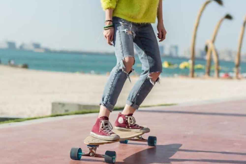 Girl on a skateboard