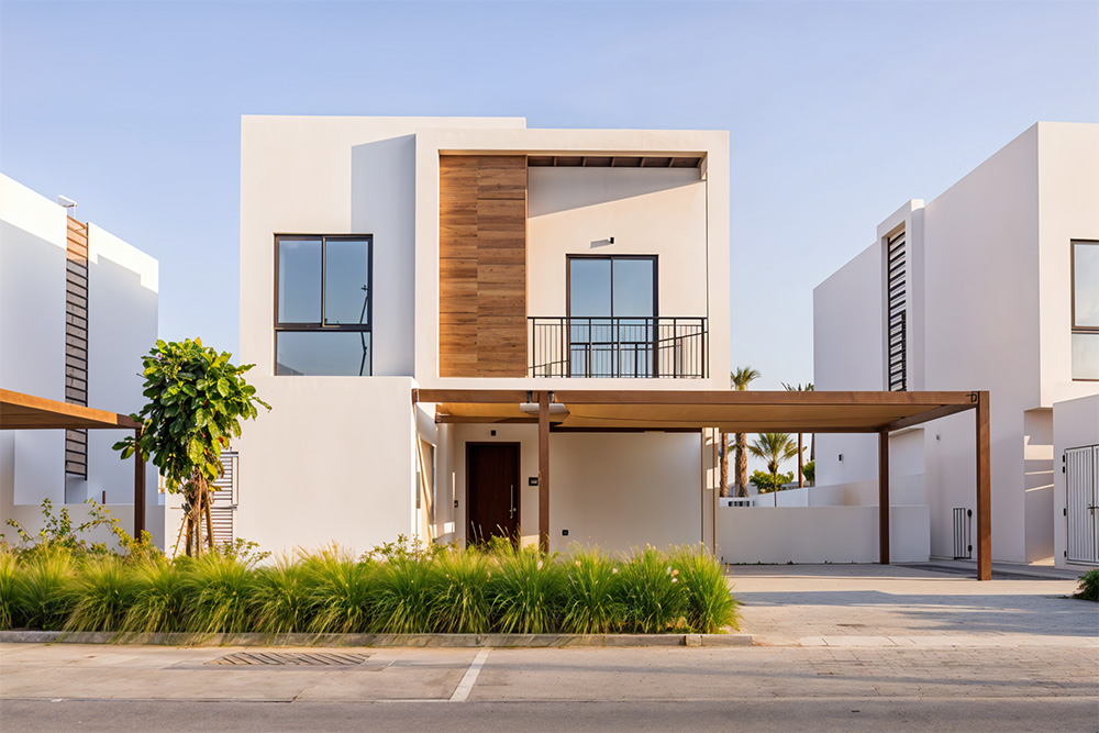 Luxury Villas in Dubai with car parking area