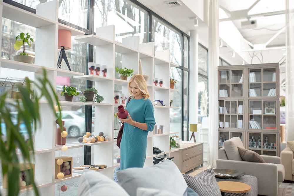 Furniture pieces in a shop 