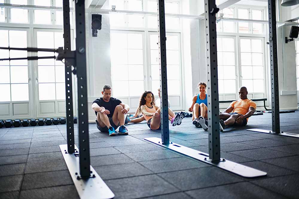 Group exercises in al nahda gym 