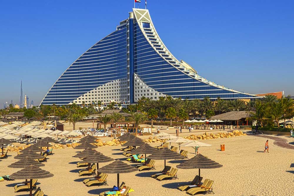 Jumeirah Beach hotel view for beachside