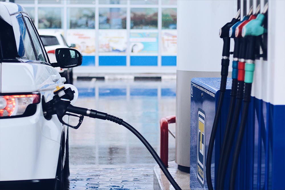 Car fueling up in Dubai