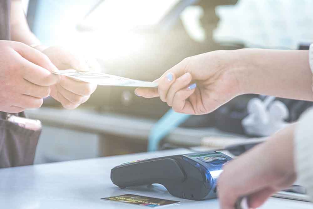 Paying bill at carrefour