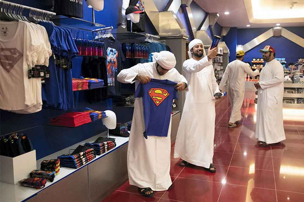 Merchandise for sale at DC Store in Abu Dhabi