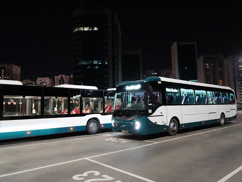 public buses in Abu Dhabi 