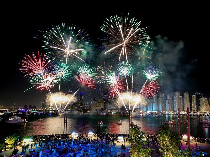 Fireworks show in Abu Dhabi