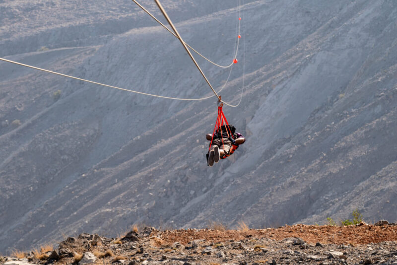 Ziplining in Jebel Jais