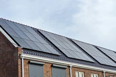 roof covered with solar panels