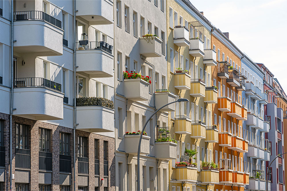 apartment buildings