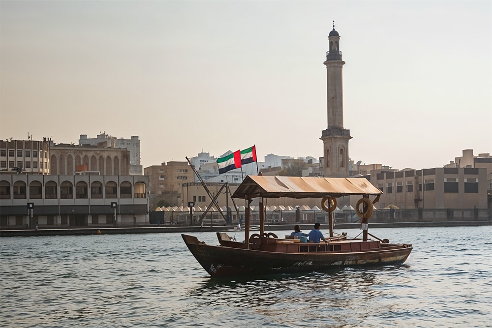 a dhow moving near Deira canal