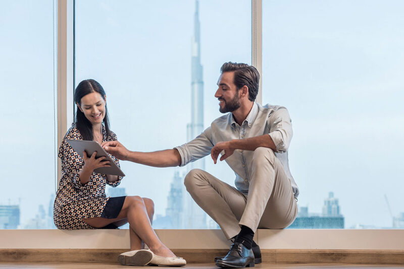 man and woman living in apartments in dubai