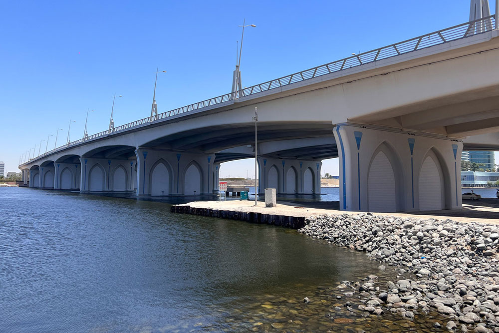 a bridge near Al Jaddaf area 