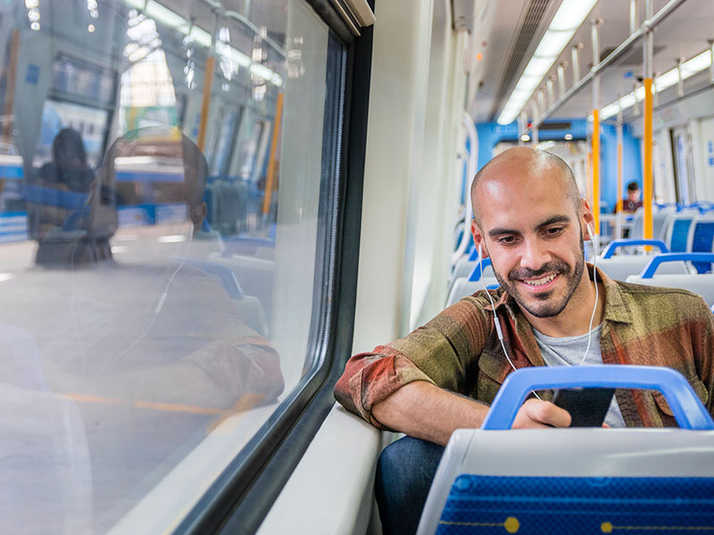 man in bus 