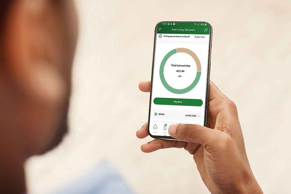 DEWA mobile application on phone