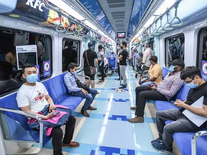 Dubai Metro Passengers 