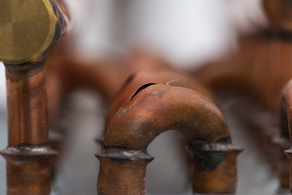 Corroded pipes can cause gas leak