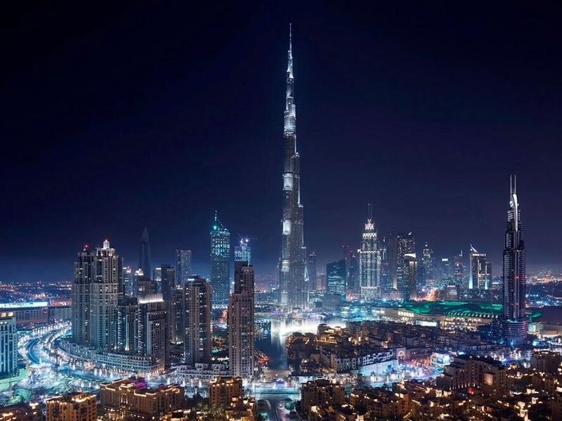 Burj Khalifa at night 