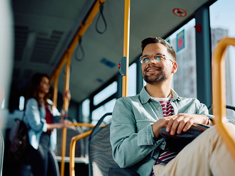 man in bus 