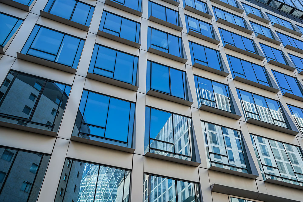 reflective glass window