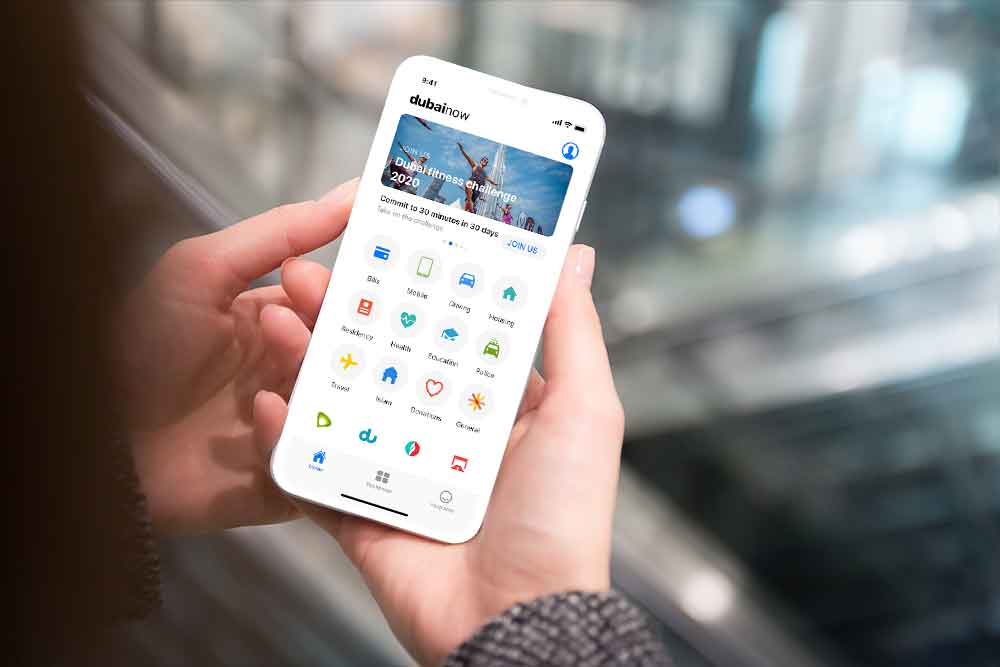 Dubainow app for paying bills, registration fees and more