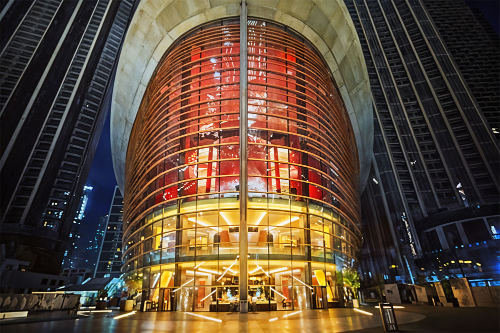  dubai opera building in Downtown Dubai. 