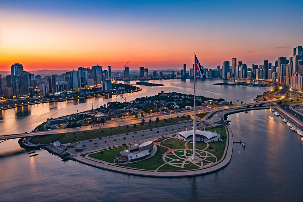 Evening view of the Flag Island