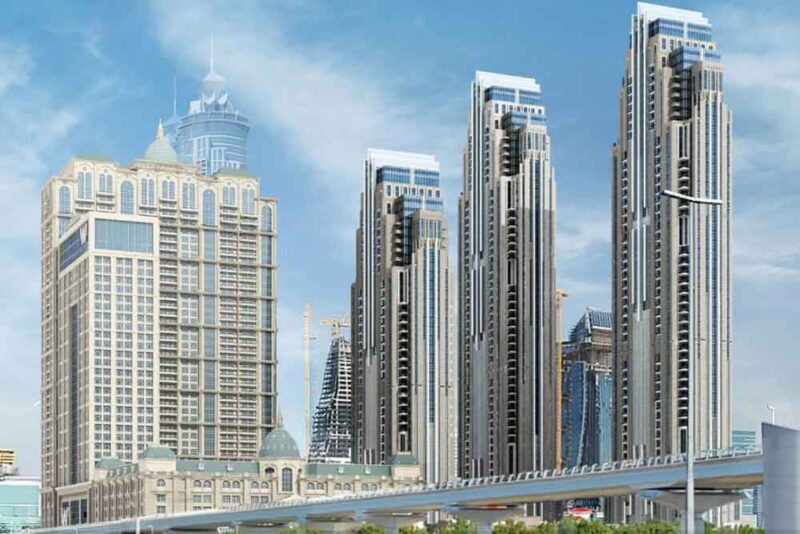 A close-up of the architectural features of Dubai’s latest skyscrapers 