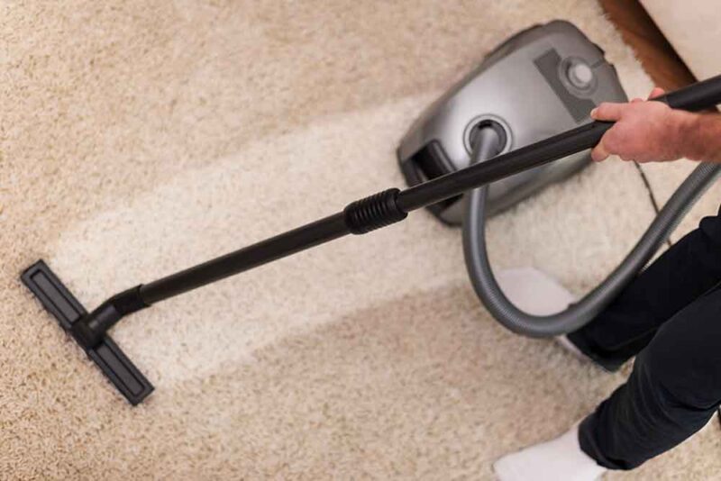 Vacuuming the carpet daily can maintains its shine after cleaning 