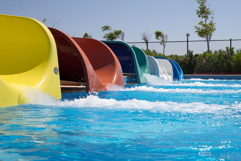 The wave pool at Wild Wadi Waterpark 