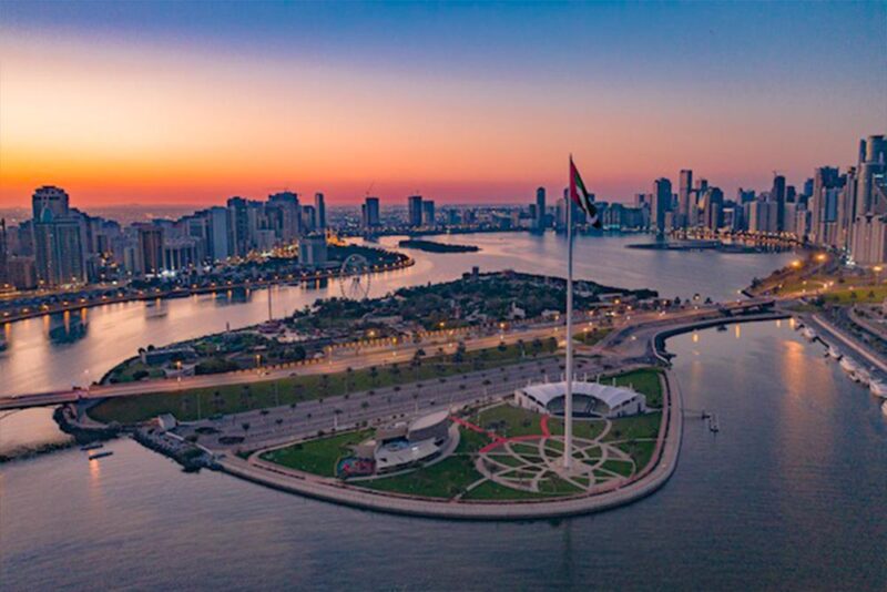 Evening view of the Flag Island