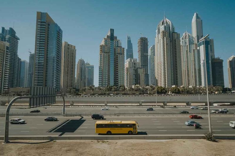 Easily accessible and fully facilitated public buses in Dubai