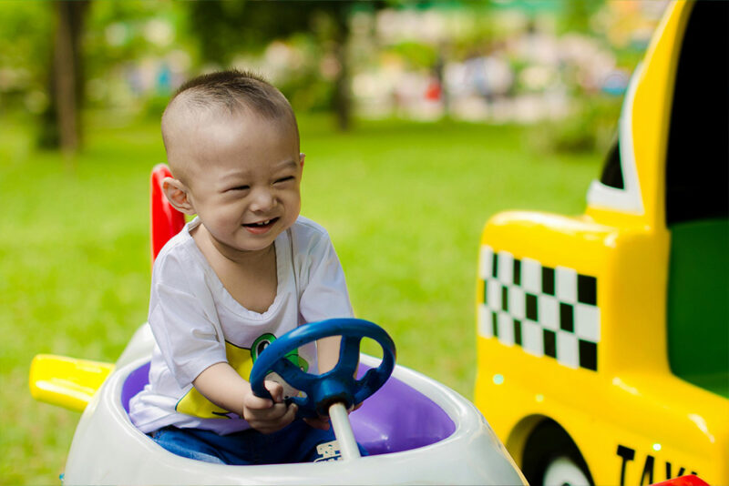 children playing at the park 