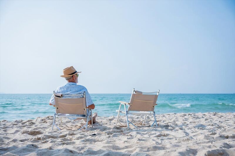 enjoying beach life after retirement