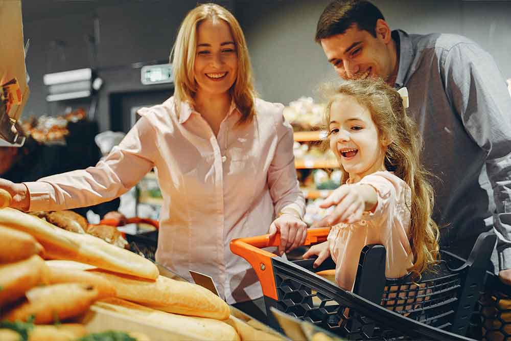  shopping at a supermarket