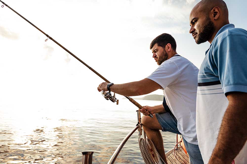 People fishing in Abu Dhabi