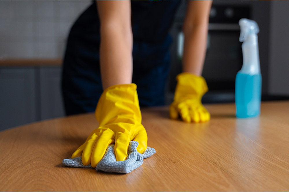 Sanitising your countertops is a must for better hygiene 